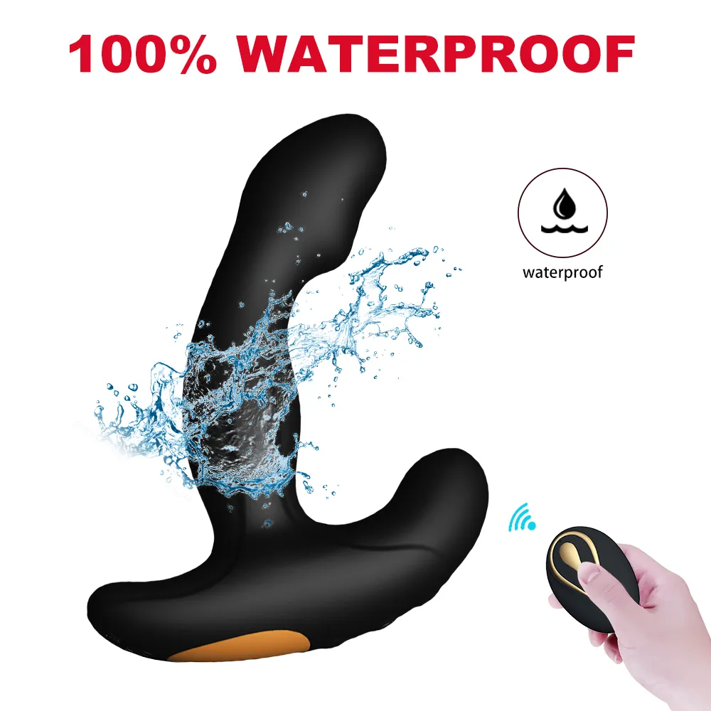 Wireless Silicone Vibrator Rotating Prostate Massager Male Pleasure Toys Remote Control Dildo Adult Sex Products - 2