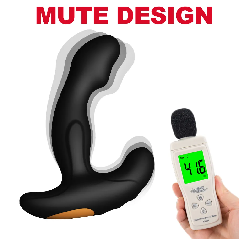 Wireless Silicone Vibrator Rotating Prostate Massager Male Pleasure Toys Remote Control Dildo Adult Sex Products - 5