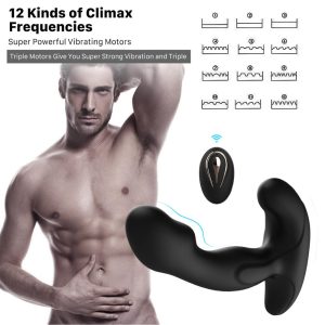 Remote Control Rotating Electric Silicone Vibrator Sex Products Dildo Male Prostate Massage Tools Massager - 2