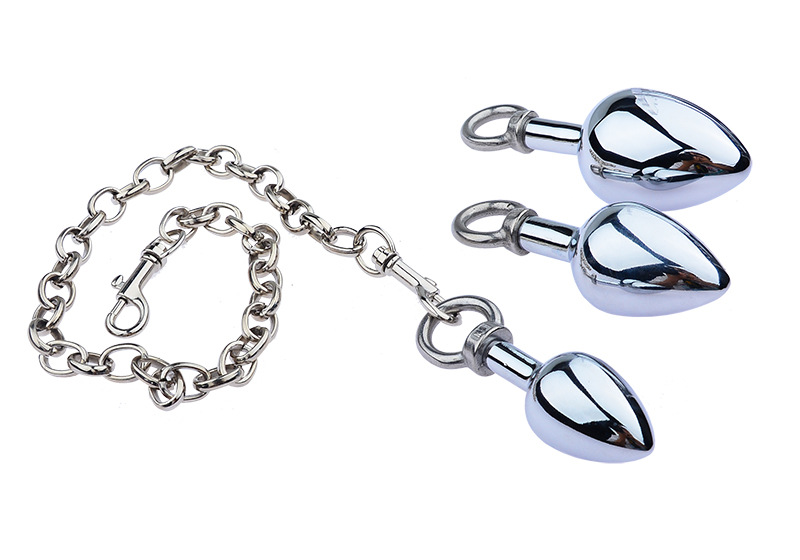Stainless Steel Anal Plug And Cock Ring Set Intense Stimulation Adult Toys For Men Women - 2