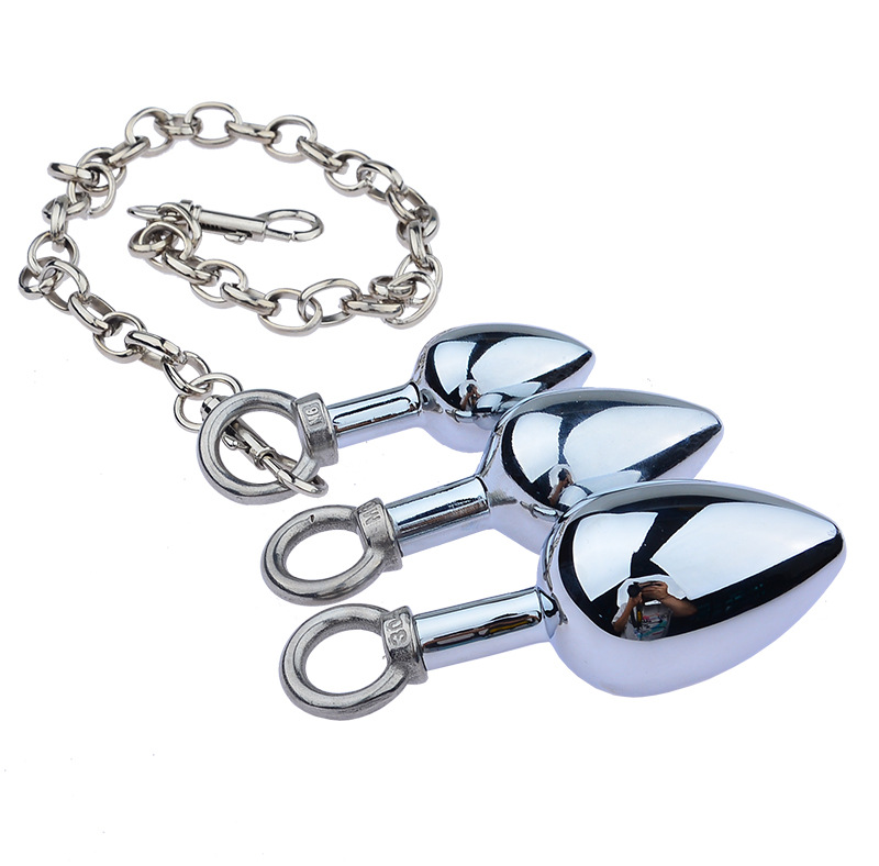 Stainless Steel Anal Plug And Cock Ring Set Intense Stimulation Adult Toys For Men Women - 3