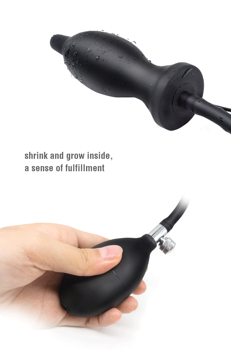 10speed Vibrating Anal Plug Inflatable Prostate Massager Vagina Expander Sexual Wellness Toy For Women - 2