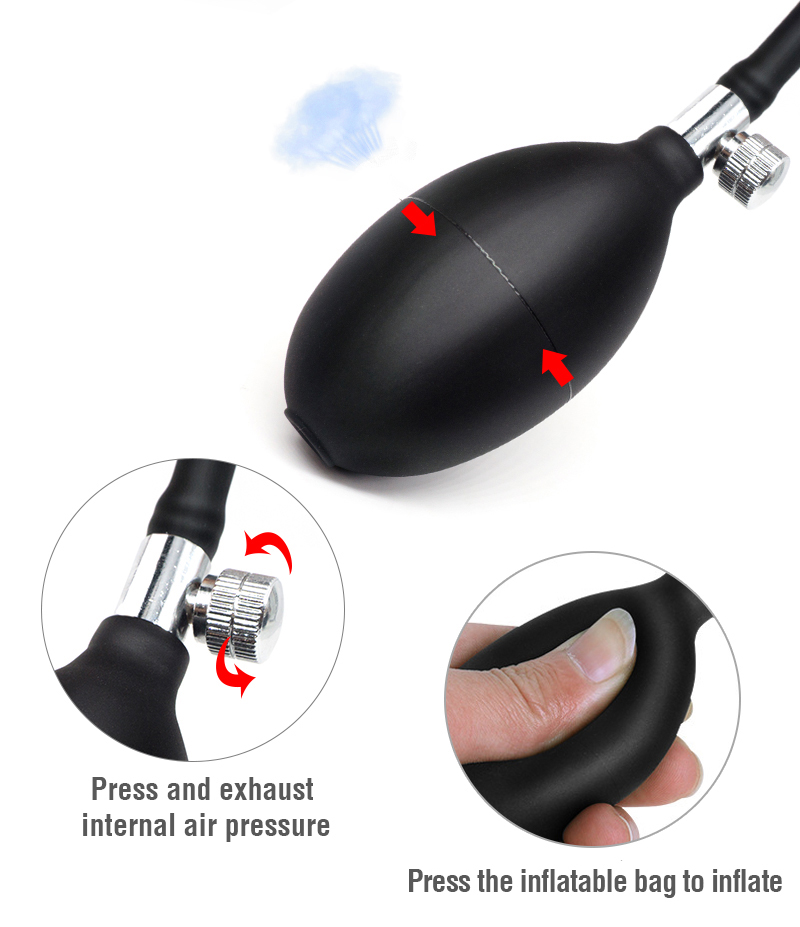 10speed Vibrating Anal Plug Inflatable Prostate Massager Vagina Expander Sexual Wellness Toy For Women - 3