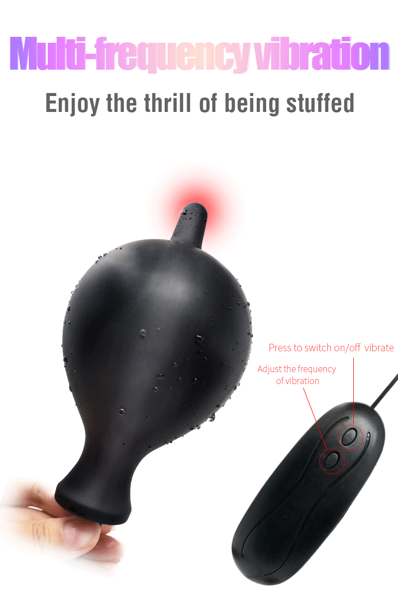10speed Vibrating Anal Plug Inflatable Prostate Massager Vagina Expander Sexual Wellness Toy For Women - 4