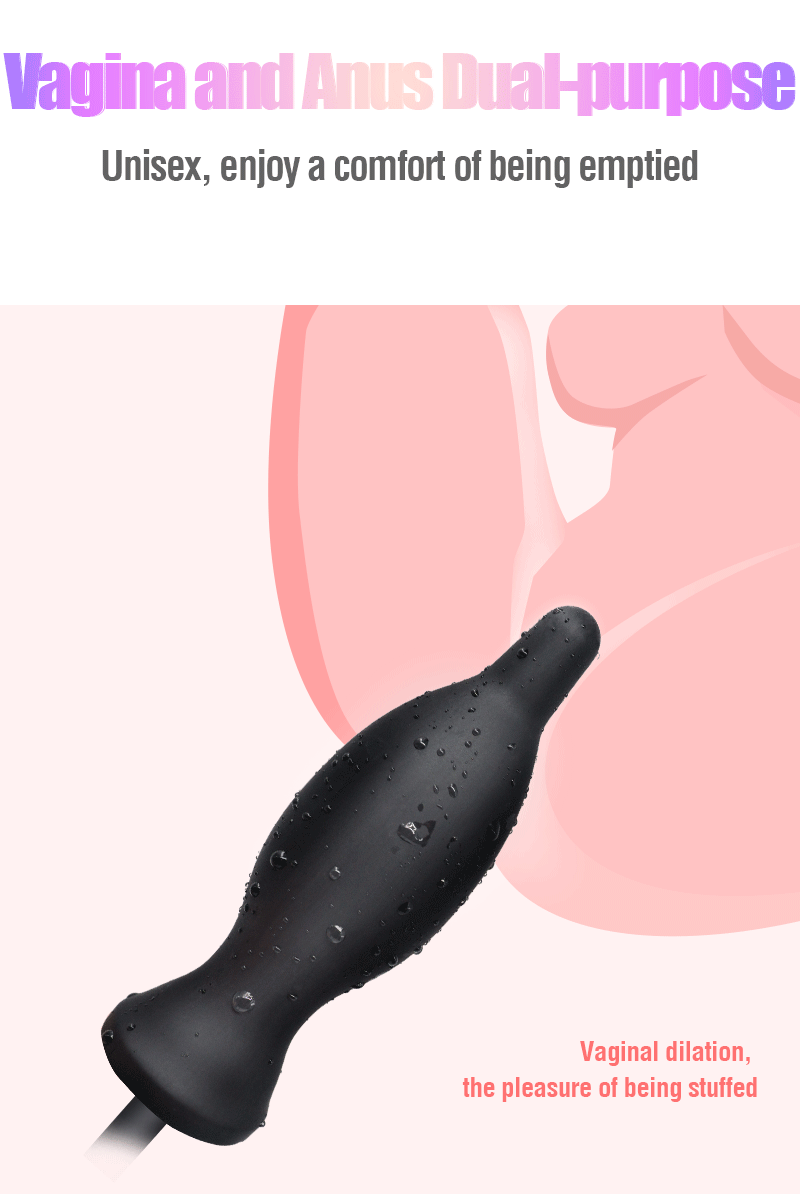 10speed Vibrating Anal Plug Inflatable Prostate Massager Vagina Expander Sexual Wellness Toy For Women - 5