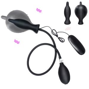 Inflatable Vibrator Anal Sex Toys For Woman Anus Dilation Vagina Expansion 10 Speeds Vibrating Plug Prostate Massager