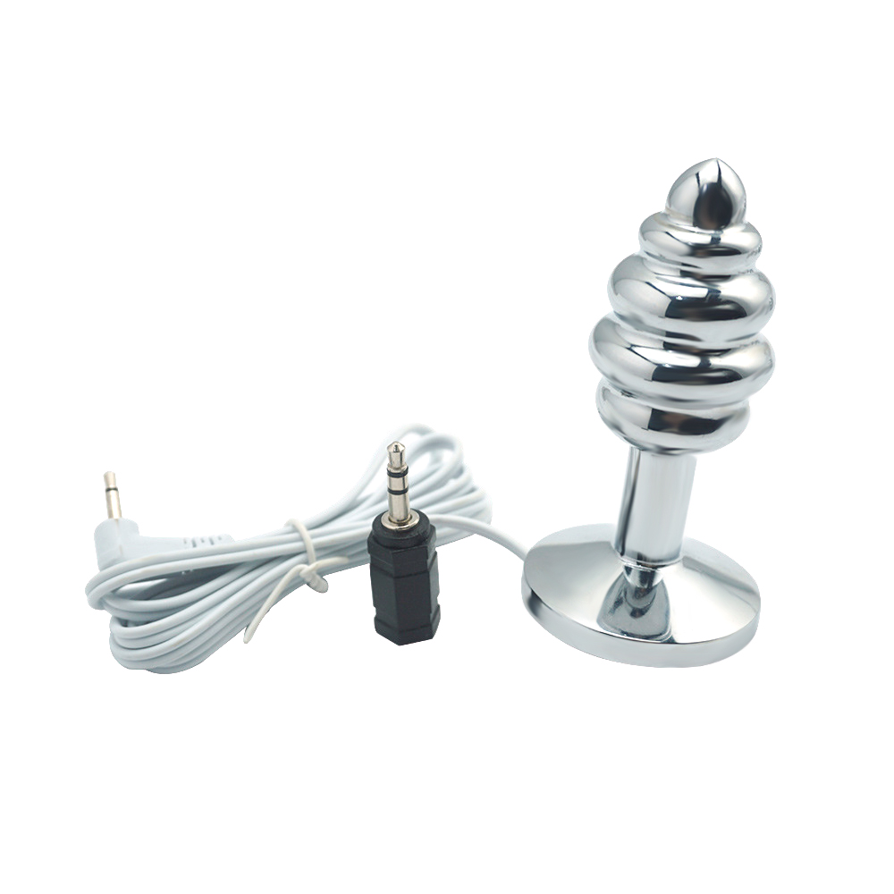 Electro Stimulation Metal Anal Plug Electric Shock Prostate Massager Gspot Stimulator Medical Themed Adult Sex Toy - 5