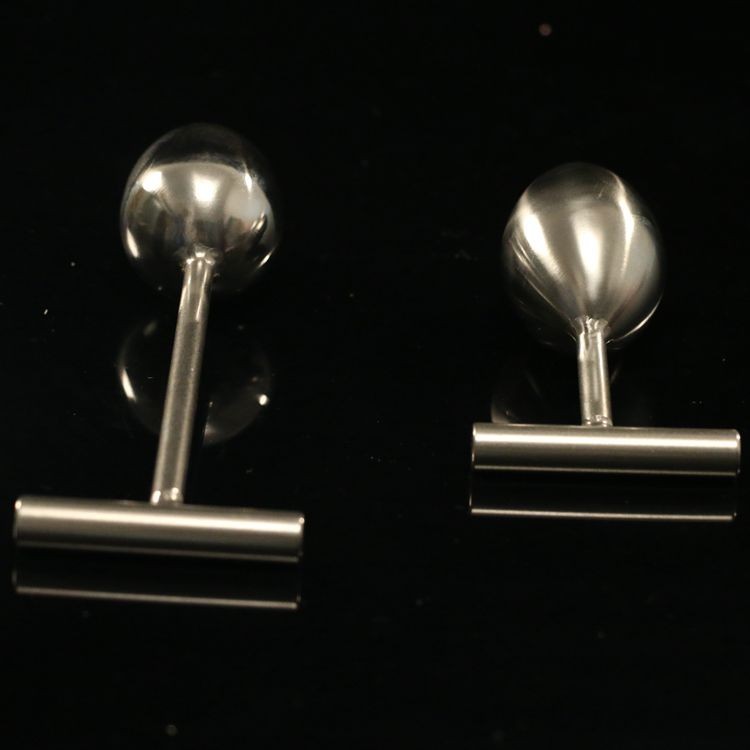 Stainless Steel Anal Plug With Long Handle Heavy Duty 2 Sizes Sex Toy Buttplug Expansion Butt Plugs - 2