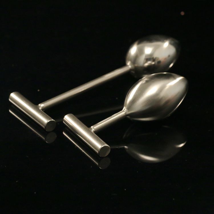 Stainless Steel Anal Plug With Long Handle Heavy Duty 2 Sizes Sex Toy Buttplug Expansion Butt Plugs - 3