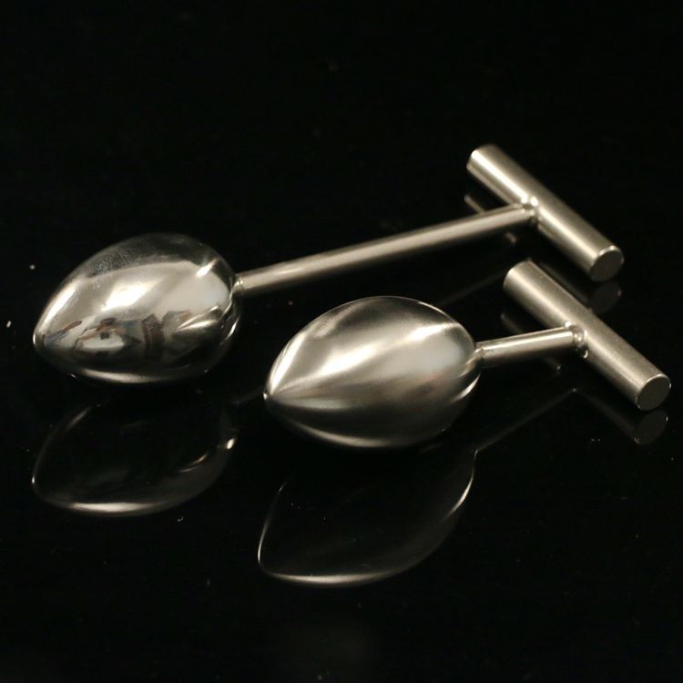 Stainless Steel Anal Plug With Long Handle Heavy Duty 2 Sizes Sex Toy Buttplug Expansion Butt Plugs - 4