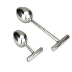 Heavy Type Solid Stainless Steel Long Handle Metal Anal Plug 2 Size Choose Expansion Butt Plugs Sex Toys Buttplug