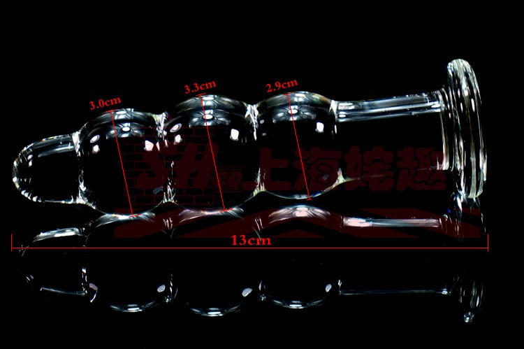 Glass Anal Beads Butt Plug Unisex Vaginaanus Stimulator Masturbation Dildo Adult Sex Toy - 3