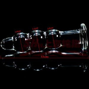 Pagoda Anal Beads Plugs Glass Butt Plug Vagina Anus Stimulator Buttplug Sex Toys For Masturbator Dildo - 2