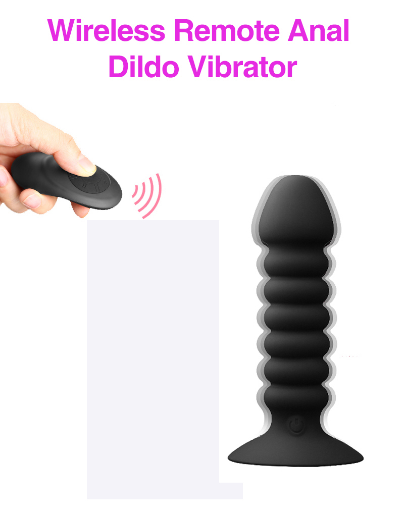 10speed Vibrating Suction Cup Dildo Remote Control Butt Plug Anal Beads Prostate Massage Adult Toy - 2