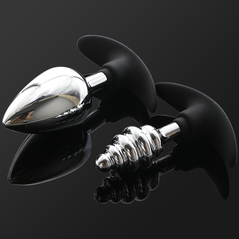 Unisex Metal Anal Plug With Easy Insert Soft Silicone Sleeve For Comfortable Outdoor Wear Adult Pleasure Toys - 1