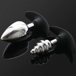 Diy Toys Unisex Metal Anal Plug Outdoor Wear Butt With Softable Silicone Sleeve Sex Easy Insert - 2