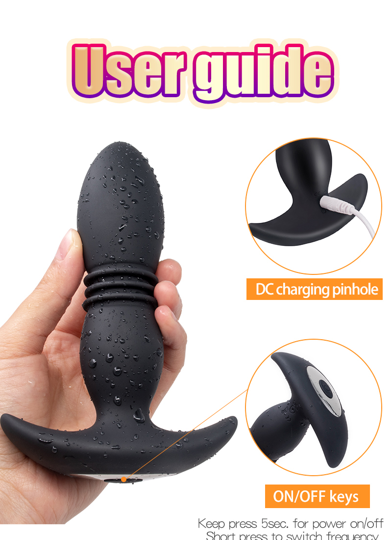 Remote Control 10m Retractable Telescopic Dildo 12speed Vibrator Prostate Massager Sex Toy Automatic Stretch Butt Plug - 9