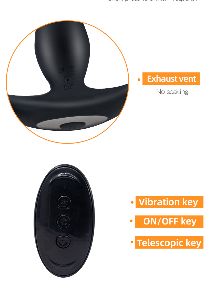 Remote Control 10m Retractable Telescopic Dildo 12speed Vibrator Prostate Massager Sex Toy Automatic Stretch Butt Plug - 10