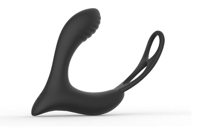 Silicone Male Prostate Massager Anal Vibrator Butt Plug Cock Ring Adult Sensual Toy For Men 001 - 2