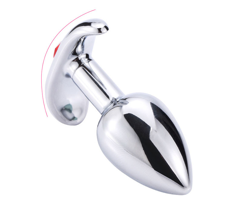 Stainless Steel Jewelled Butt Plug 3 Sizes Anal Stimulator Sex Toy For Men Women Couples - 3