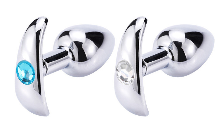 Stainless Steel Jewelled Butt Plug 3 Sizes Anal Stimulator Sex Toy For Men Women Couples - 5