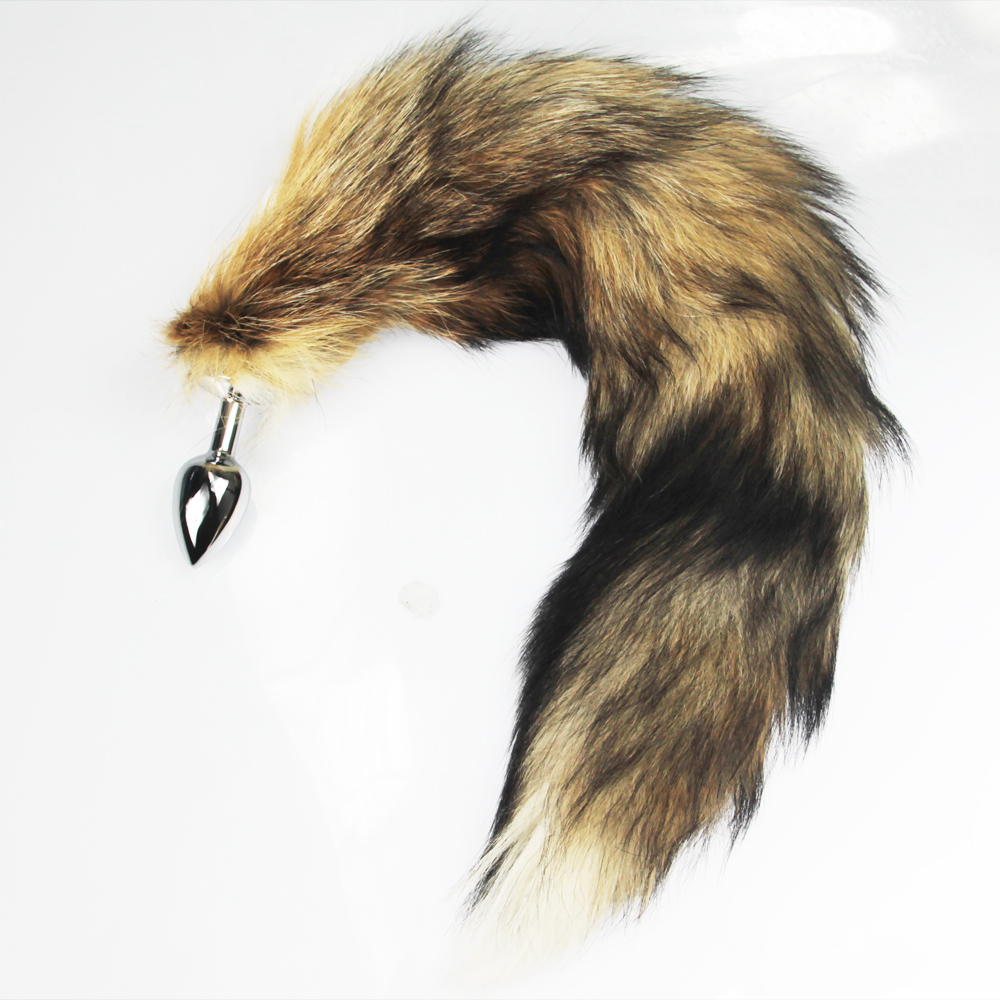 57cm Wild Fox Tail Steel Anal Plug Gspot Stimulation Erotic Toy For Women Dog Lover Roleplay Accessory Adult Game Product - 4