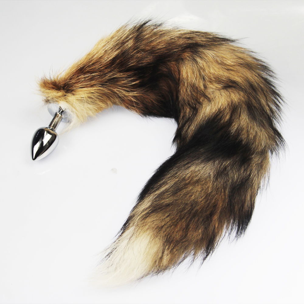 57cm Wild Fox Tail Steel Anal Plug Gspot Stimulation Erotic Toy For Women Dog Lover Roleplay Accessory Adult Game Product - 5