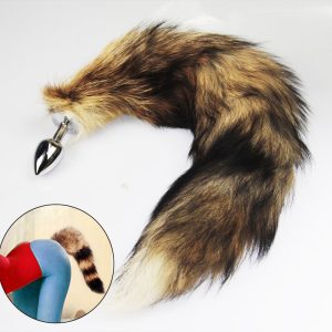 57cm Wild Fox Tail Butt Anal Plug For Women Steel Bullet G Spot Stimulating Erotic Toy Dog Lover Sex Products Game