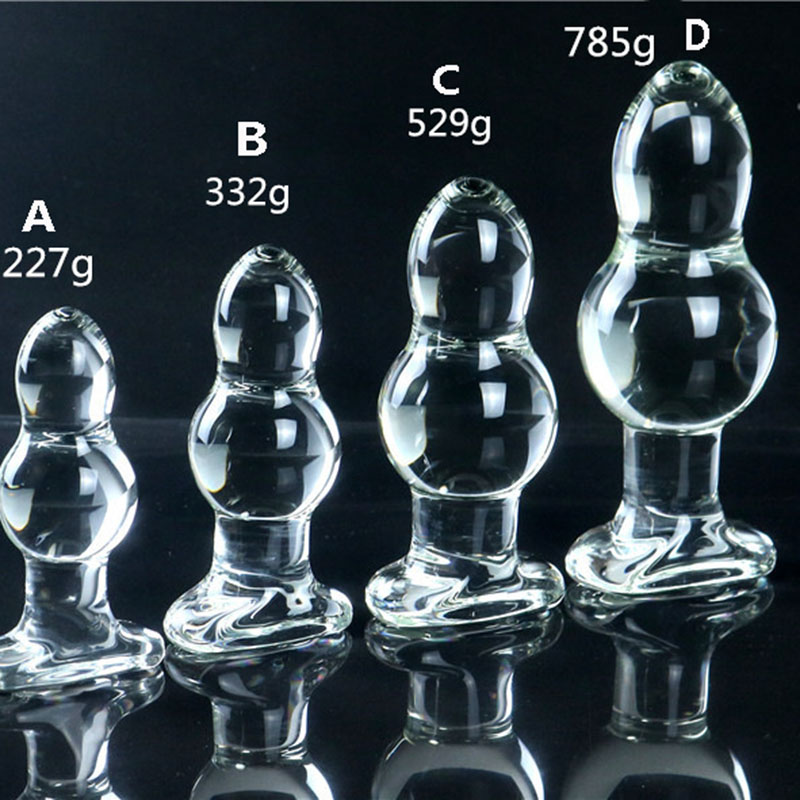 Large Glass Anal Bead Plug Gspot Stimulator Dildo Sexual Wellness Toy For Men Women - 2