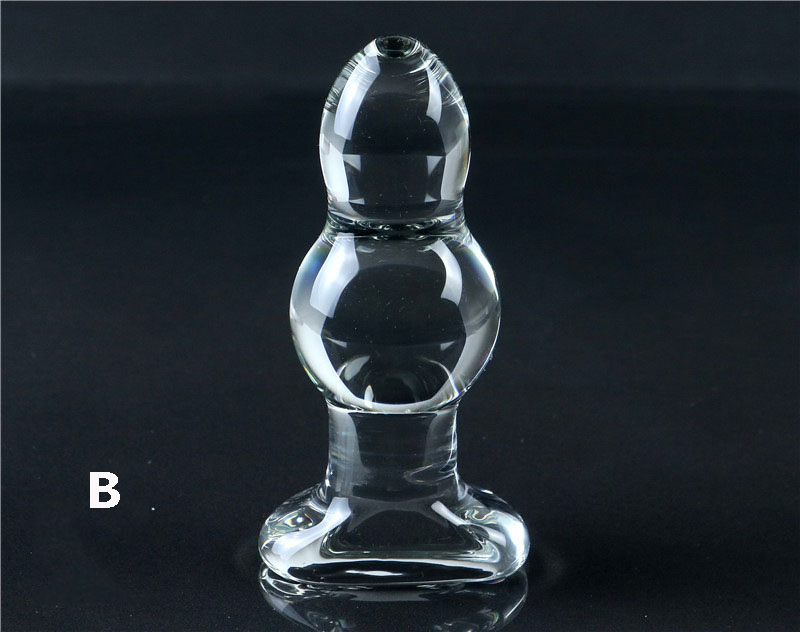 Large Glass Anal Bead Plug Gspot Stimulator Dildo Sexual Wellness Toy For Men Women - 7