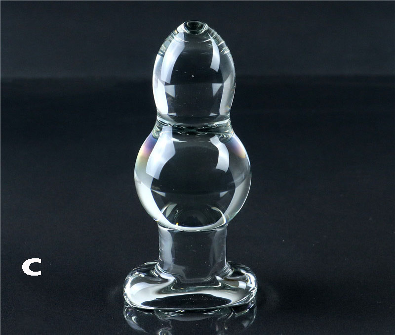 Large Glass Anal Bead Plug Gspot Stimulator Dildo Sexual Wellness Toy For Men Women - 8