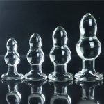 Glass Big Pull Bead Anal Plug Huge Butt Dildo G Point Stimulator Sex Toy For Men Women