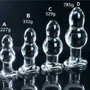Glass Big Pull Bead Anal Plug Huge Butt Dildo G Point Stimulator Sex Toy For Men Women - 2