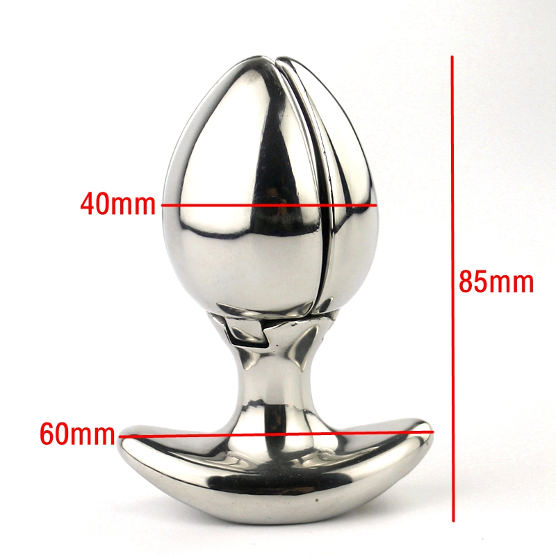 Stainless Steel Anal Anchor Adjustable Unisex Metal Butt Plugs Safe Locking Adult Sex Toy - 1