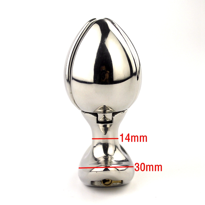 Stainless Steel Anal Anchor Adjustable Unisex Metal Butt Plugs Safe Locking Adult Sex Toy - 2