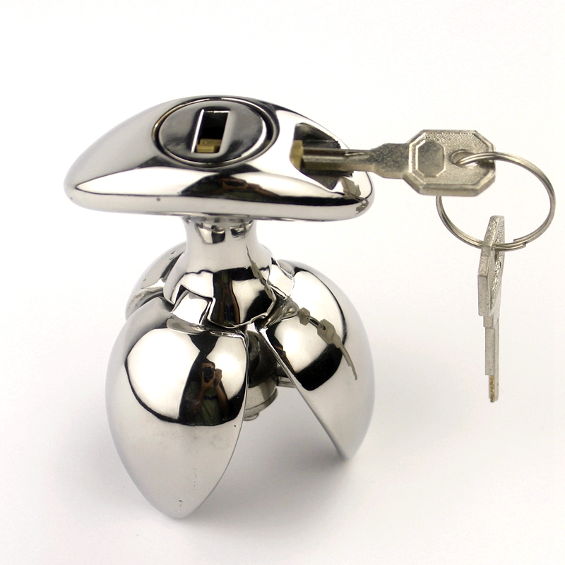 Stainless Steel Anal Anchor Adjustable Unisex Metal Butt Plugs Safe Locking Adult Sex Toy - 5