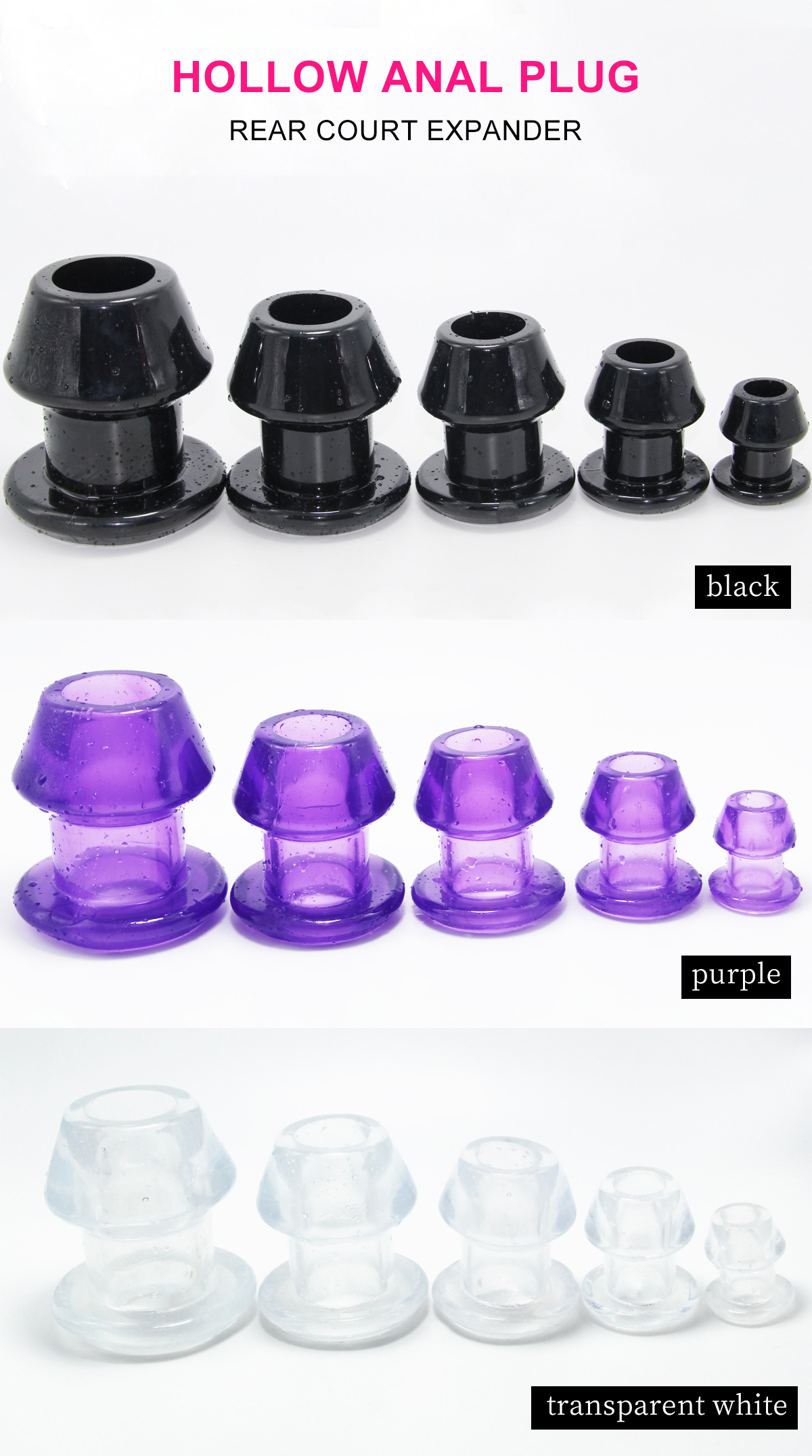 Unisex Hollow Anal Plug With Chrysanthemum Peep Vaginal Enema Irrigation Toy For Intimate Pleasure - 1