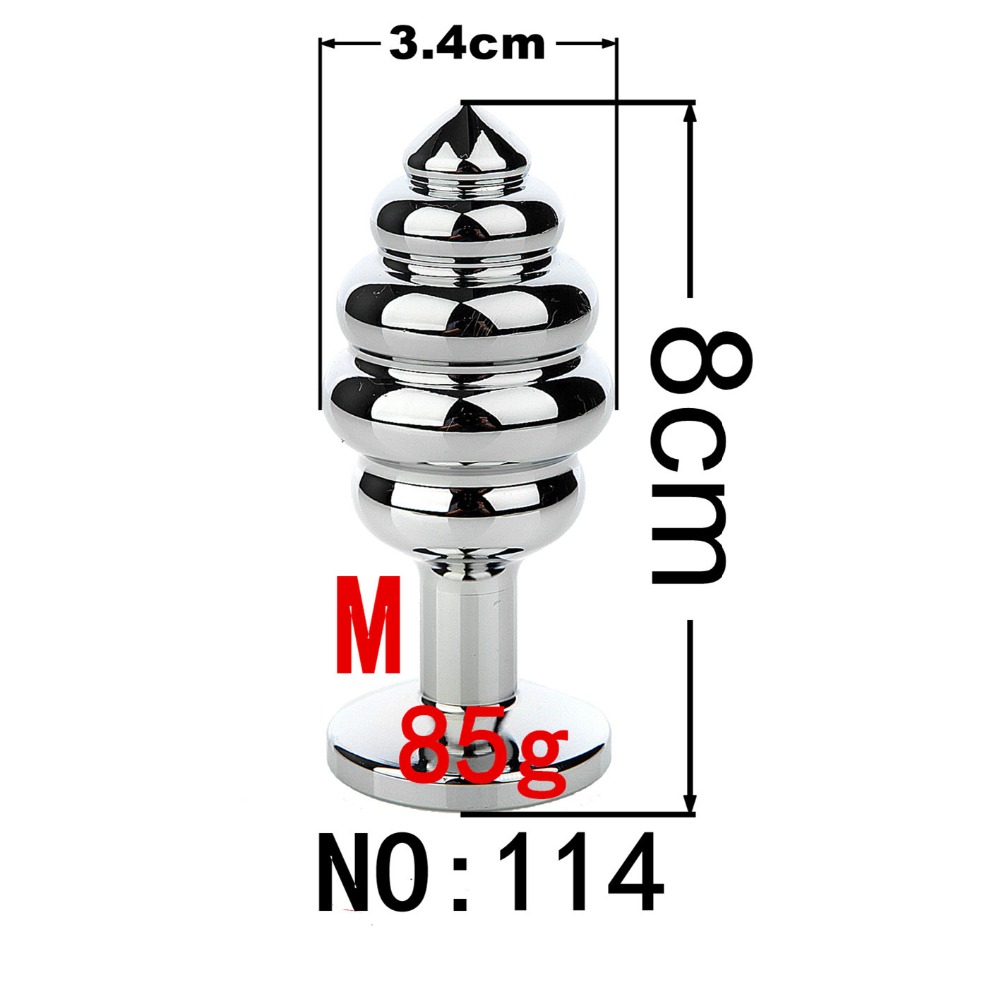 Stainless Steel Fox Tail Anal Plug 19 Styles Removable Erotic Massage Beads Adult Sex Toy For Women - 7
