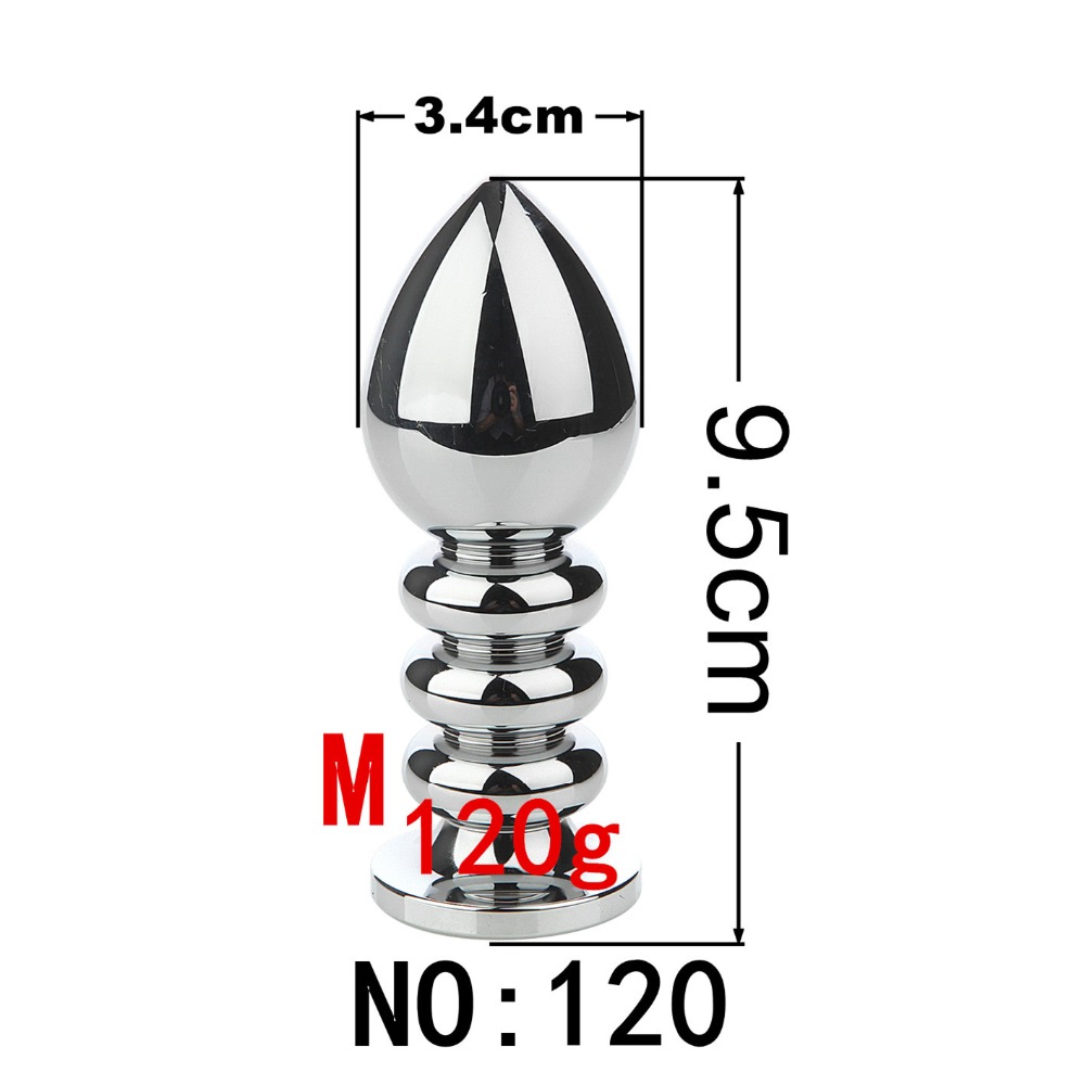 Stainless Steel Fox Tail Anal Plug 19 Styles Removable Erotic Massage Beads Adult Sex Toy For Women - 13