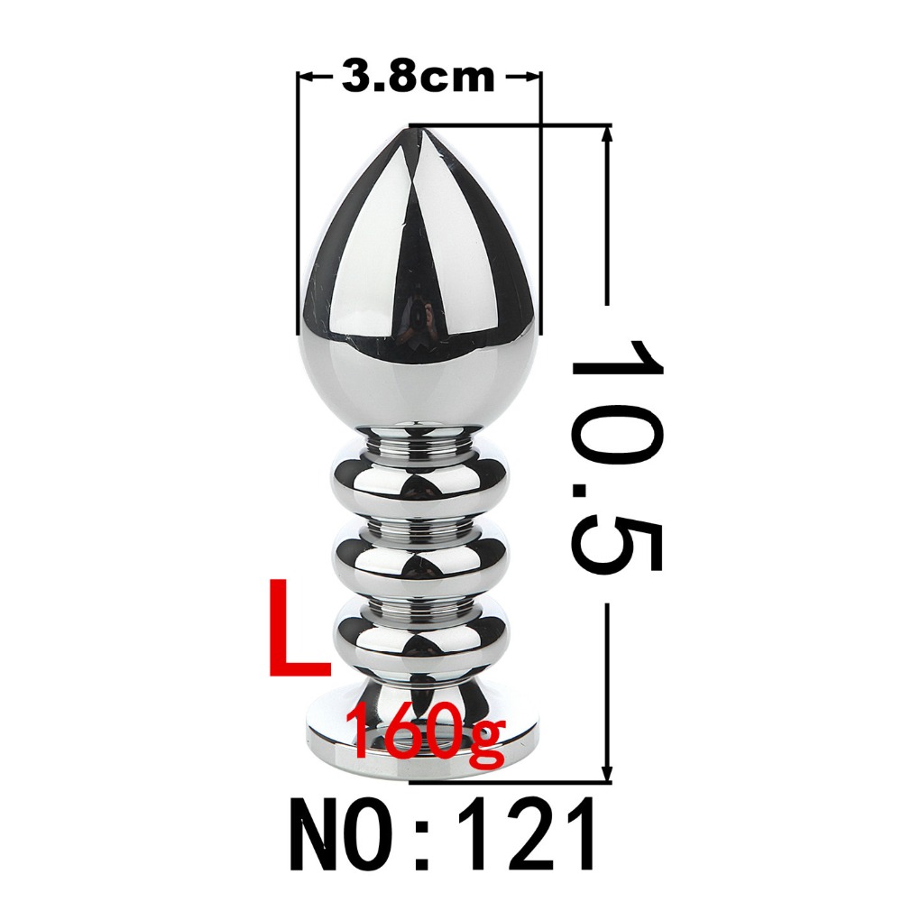 Stainless Steel Fox Tail Anal Plug 19 Styles Removable Erotic Massage Beads Adult Sex Toy For Women - 14