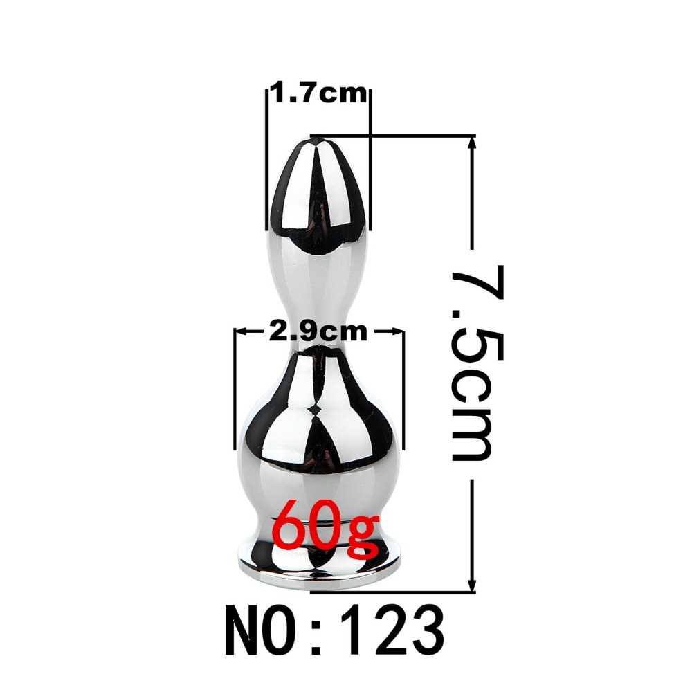 Stainless Steel Fox Tail Anal Plug 19 Styles Removable Erotic Massage Beads Adult Sex Toy For Women - 16