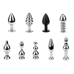 19 Styles Removable Metal Anal Plug Fox Tail Massage Beads Butt Replacement Accessory Gay Sex Toys For Women