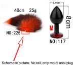 19 Styles Removable Metal Anal Plug Fox Tail Massage Beads Butt Replacement Accessory Gay Sex Toys For Women - 4