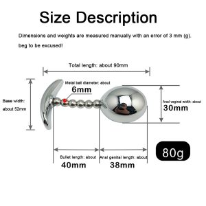 Prostate Massage Anal Balls Stainless Steel Metal Adult Anus Sex Toys Women Men Vaginal Butt Plug Erotic Products Beads - 2