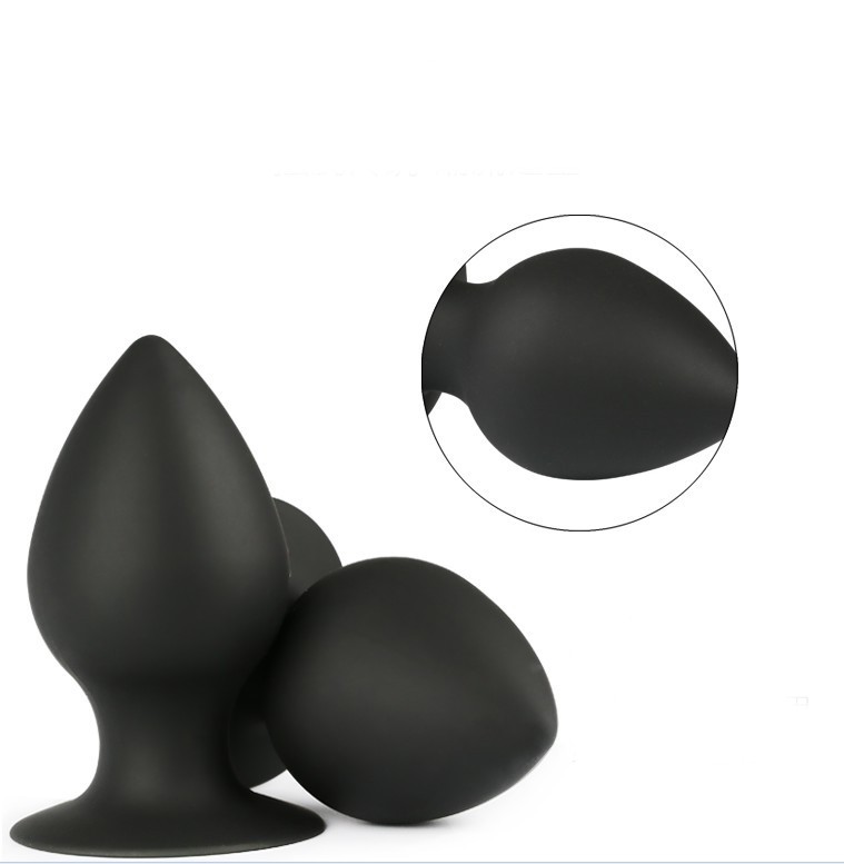 Medicalgrade Silicone Anal Expander Plug Large Black Butt Balls Toy For Men And Women - 2