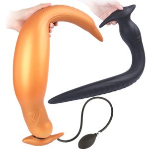 Super Long Anal Plug Huge Butt Bdsm Product Inflatable Plugs Vagina Adult Erotic Sex Toy For Men Women Couples