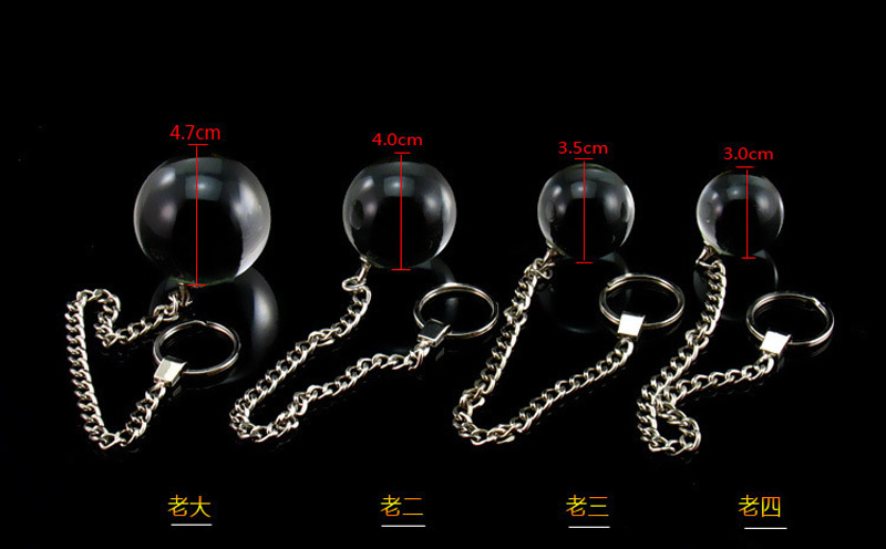 Luxurious Crystal Glass Butt Plug With Metal Chain Anal Beads For Prostate Stimulation Large Kegel Ball Massager Sex Toy - 7