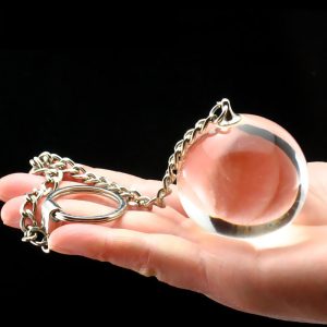 Crystal Glass Butt Plug Metal Chain Anal Beads Vaginal Prostate Stimulation Big Sex Toy Kegel Ball Massager