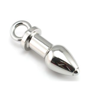 Silver Ring Tail Metal Anal Shower Enema Water Nozzle Plug Head Cleaning Sex Toys Stainless Steel Butt