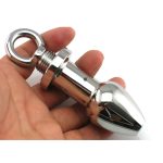 Silver Ring Tail Metal Anal Shower Enema Water Nozzle Plug Head Cleaning Sex Toys Stainless Steel Butt - 3